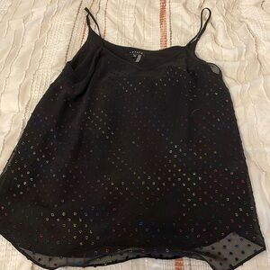 5 for $5 1 state black tank top rainbow design. Adjustable strap size med. EUC
